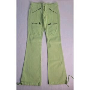 Vintage Y2K Guess Jeans Sz 29 Green Low Rise Straight Cargo Pants Grunge VTG